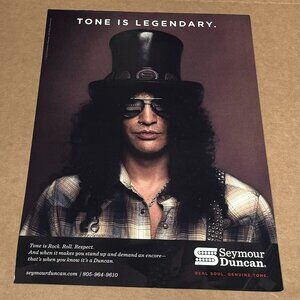 Slash of Guns N' Roses - SEYMOUR DUNCAN PICKUPS - 2013 Print Advertisement